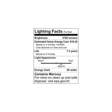 LimoStudio [2 Pack] 85W 5500K CFL, Compact Fluorescent Light Bulb for Photography Studio, Day Light Balanced Pure White, LMS119