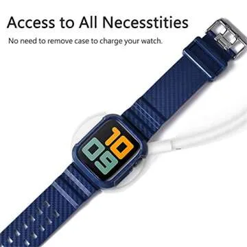 PROATL Compatible with Apple Watch Bands Series SE 8 7 6 5 4 3 2 1, Women& Men Sport Clear Soft Silicone Strap with Bumper Protective Cases for Apple Watch Series 45mm 44mm 42mm 41mm 40mm 38mm