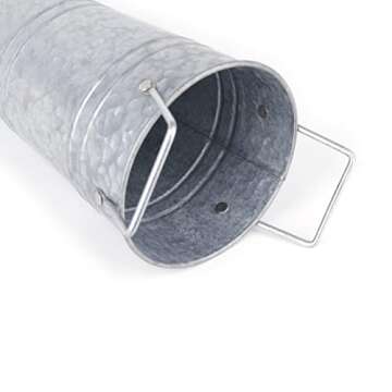 ZOOFOX Set of 4 Galvanized Metal Vases, 9" Farmhouse French Bucket with Handles, Rustic Style Metal Flower Holder for Home and Wedding Table Centerpiece Decor (Silver)