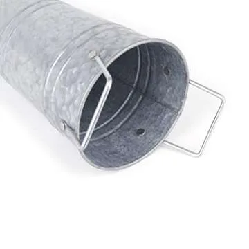 ZOOFOX Set of 4 Galvanized Metal Vases, 9" Farmhouse French Bucket with Handles, Rustic Style Metal Flower Holder for Home and Wedding Table Centerpiece Decor (Silver)