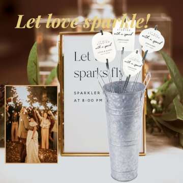 ZOOFOX Set of 4 Galvanized Metal Vases, 9" Farmhouse French Bucket with Handles, Rustic Style Metal Flower Holder for Home and Wedding Table Centerpiece Decor (Silver)