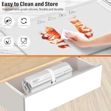 Food Warming Tray for Buffets Party: Silicone Electric Roll Up Heating Tray Food Warmers Mat Portable Hot Plates to Keep Food Warm