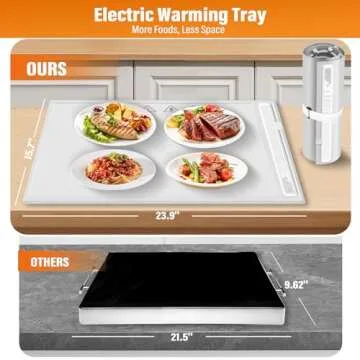 Food Warming Tray for Buffets Party: Silicone Electric Roll Up Heating Tray Food Warmers Mat Portable Hot Plates to Keep Food Warm