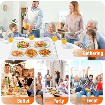 Food Warming Tray for Buffets Party: Silicone Electric Roll Up Heating Tray Food Warmers Mat Portable Hot Plates to Keep Food Warm