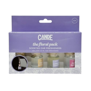 CE Craft Floral Car Air Freshener Diffuser 4 Pack - Long-Lasting Scents
