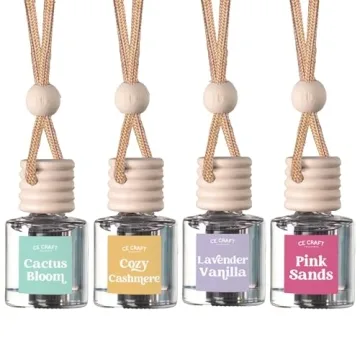 CE Craft Floral Car Air Freshener Diffuser 4 Pack