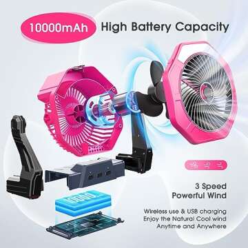 Ausic Portable Misting Fan for Outdoor Cooling