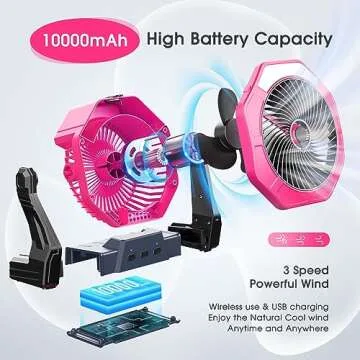 Ausic Portable Misting Fan for Outdoor Cooling