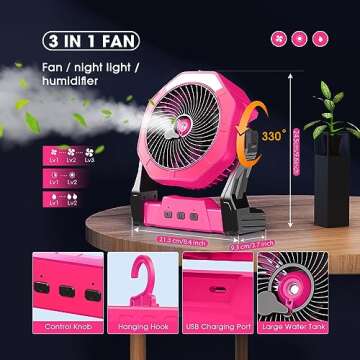 Ausic Portable Misting Fan for Outdoor Cooling