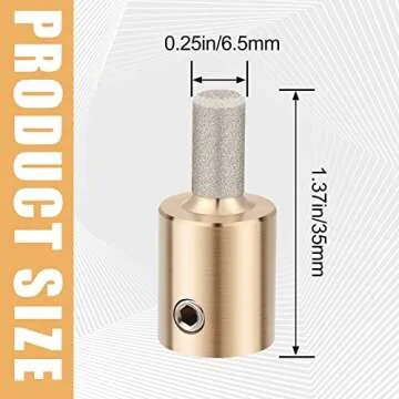 Premium Diamond Glass Grinder Bits for Stained Glass Projects (1 Piece, 1/4 Inch)