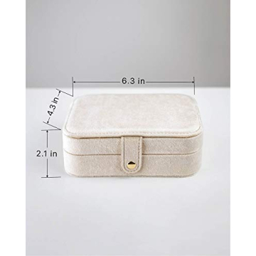 Benevolence LA Plush Velvet Travel Jewelry Storage Box