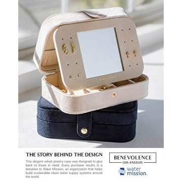 Benevolence LA Plush Velvet Travel Jewelry Storage Box