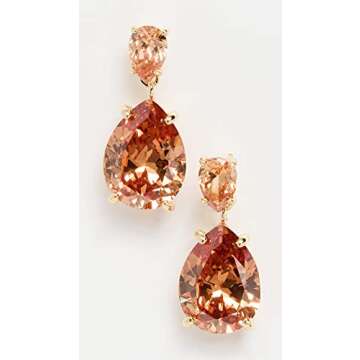 SHASHI Women's Vivant Earrings, Champagne, Orange, One Size