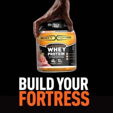 Body Fortress Whey Protein Powder, Strawberry Flavored, Gluten Free, 60 G Protein Per Serving, 2 Lbs