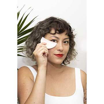 ShadowMoon - Reusable Eye Makeup Shield and Silicone Under Eye Cooling Pad for puffy eyes and perfect makeup application. Alternative to disposable shadow shields and eye makeup shields, 1 Pc Pink