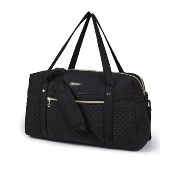 BAGSMART 31L Quilted Weekender Duffle Bag for Women - Travel & Laptop Carry On