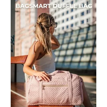 BAGSMART 31L Quilted Weekender Duffle Bag for Travel