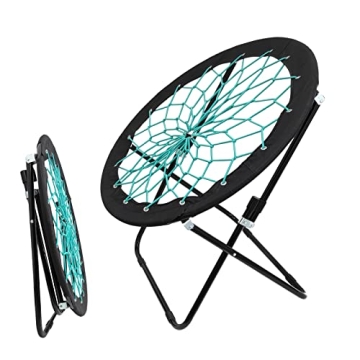 Camp Field Camping and Room Bungee Folding Dish Chair -Versatile Bunjo Chair with Fun Bouncy Design ...
