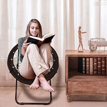 Camp Field Bungee Folding Dish Chair for Indoor and Outdoor Fun