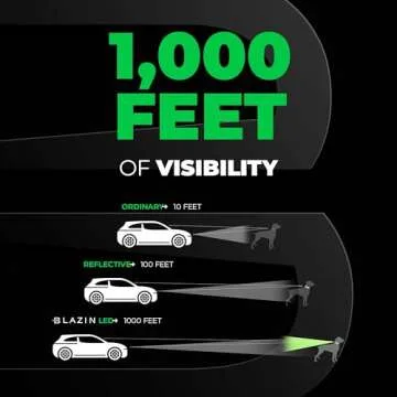 BLAZIN Light Up Dog Leash - 1,000 Feet Visibility Safety
