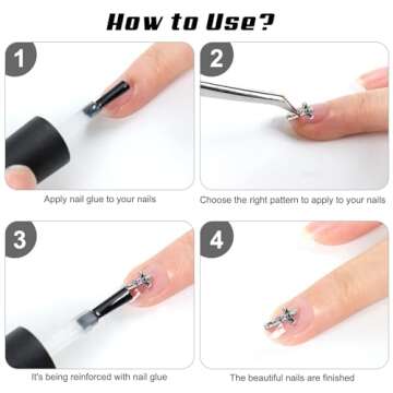 80PCS Cross Nail Charms for Acrylic Nails, 3D Silver Chrome Nail Charms with Vintage Gothic Retro Punk Crosses Hearts Skulls Mixed Nail Charms for DIY Nail Art Decoration Accessories