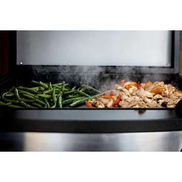 HALO Elite Griddle Propane Gas, 20.7''×13.2''(273sq.in) Cooking Surface with Wind Proof Design and Dual Burner, XL Rear Grease Container, a Bubble Leveler (1 Burner)