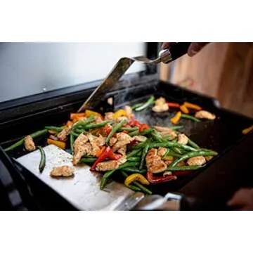 HALO Elite Griddle Propane Gas, 20.7''×13.2''(273sq.in) Cooking Surface with Wind Proof Design and Dual Burner, XL Rear Grease Container, a Bubble Leveler (1 Burner)