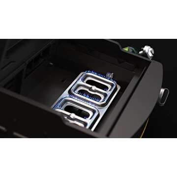 HALO Elite Griddle Propane Gas, 20.7''×13.2''(273sq.in) Cooking Surface with Wind Proof Design and Dual Burner, XL Rear Grease Container, a Bubble Leveler (1 Burner)