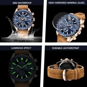 Stylish BENYAR Quartz Chronograph Watch for Men