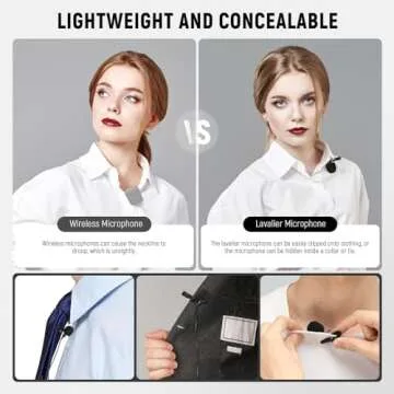 NEEWER 2 Pack Lavalier Microphone for Professional Audio