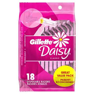 Gillette Venus Daisy Classic Disposable Razors - Effortless Hair Removal for Women