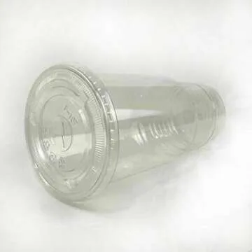 50sets 32oz. Plastic Ultra Clear Cups with flat lids is for cold drinks like iced coffee, Bubble Tea, Frozen Cocktails, water , Sosa and juices (32oz +flat lids 50sets)