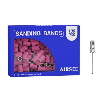 AIRSEE 100 pc Nail Drill Sanding Bands for Professionals