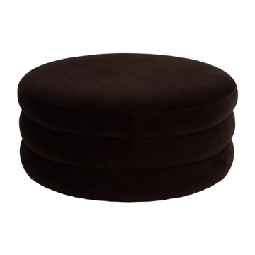 Round Triple Tiered Brown Ottoman for Trendy Home Decor