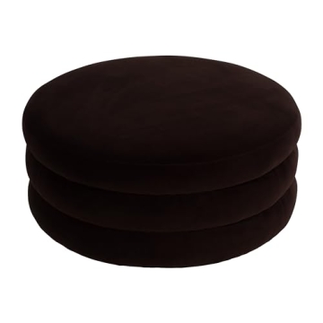Round Triple Tiered Brown Ottoman for Trendy Home Decor