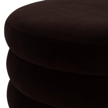 Round Triple Tiered Brown Ottoman for Trendy Home Decor
