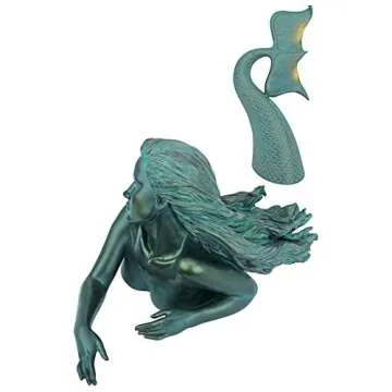 Meara the Mermaid Swimming Garden Statue 16 Inches Wide