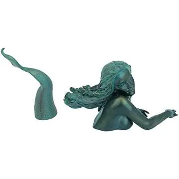 Meara the Mermaid Swimming Garden Statue 16 Inches Wide