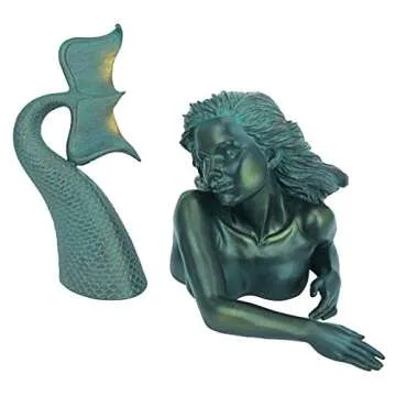 Meara the Mermaid Swimming Garden Statue 16 Inches Wide