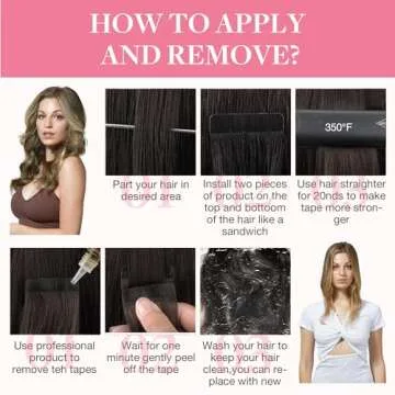 GOO GOO Tape in Human Hair Extensions - 22 Inch Platinum Blonde