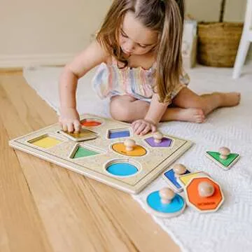 Melissa & Doug Jumbo Knob Wooden Puzzle - For Toddlers