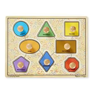 Melissa & Doug Jumbo Knob Wooden Puzzle - For Toddlers