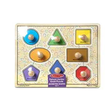 Melissa & Doug Jumbo Knob Wooden Puzzle - For Toddlers