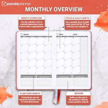 Panda Planner 2025 Compacts Daily Planner for Goals