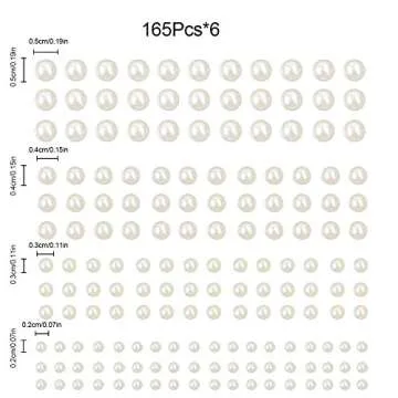 990 Pcs Self Adhesive Pearl Stickers for Crafts and Beauty