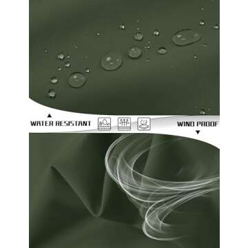 MAGCOMSEN Lightweight Jacket for Men Fashion Casual Jackets Light Golf Jacket Work Coat and Jackets Army Green,XL