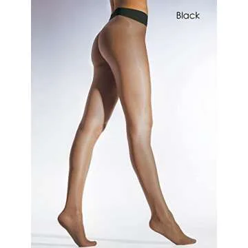 Cecilia De Rafael Sevilla Gloss Libero Seamless Tights - Elegant Black Legwear for All Occasions