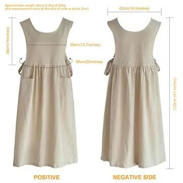 KKTOCHVC Premium Plus Size Apron Adjustable Waistline Bib Apron,Soft Cotton Blend Apron with Pockets...