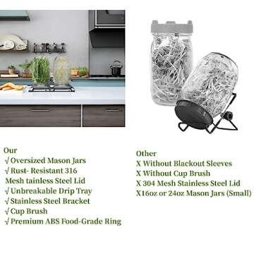 Lulonpon 4 Sprouting Kit - Grow Healthy Seeds at Home