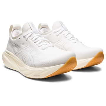 ASICS Women's Gel-Nimbus 25 Running Shoes, 10, White/White